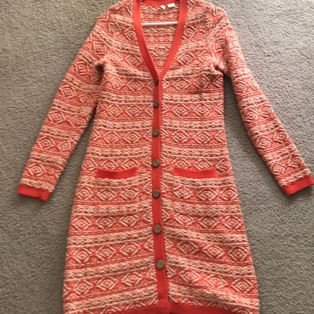 Anthro- 3/4 length sweater MOTH size P/S